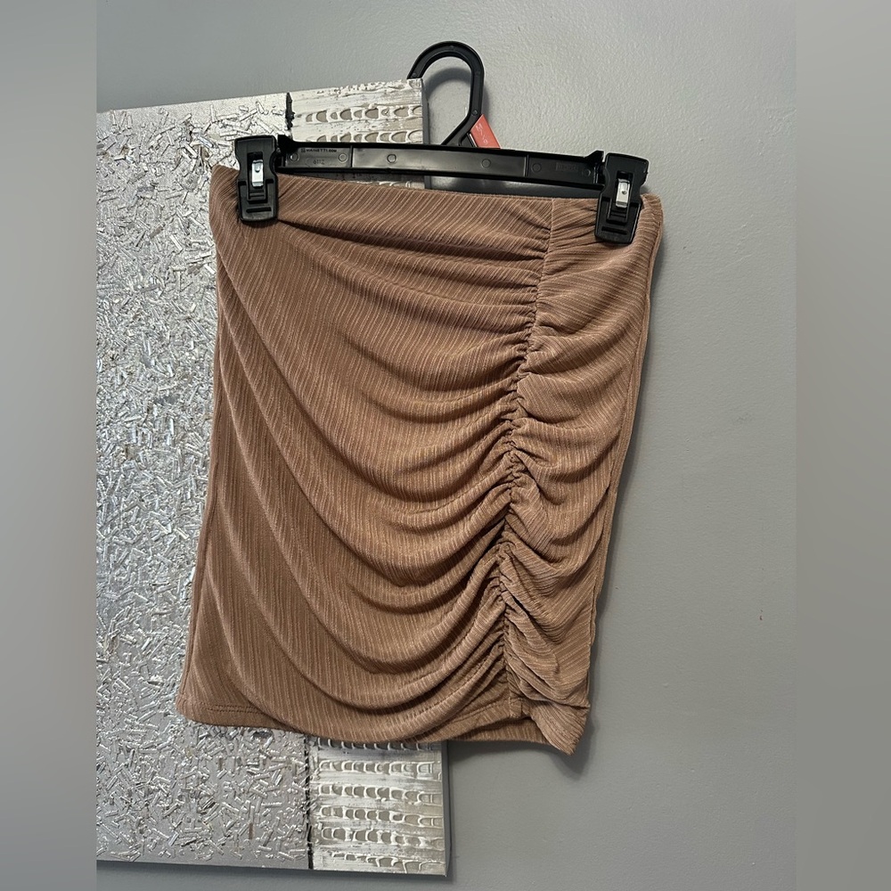 Naked Wardrobe Ruched detail mini skirt